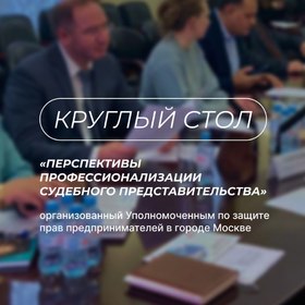  Круглый стол «Перспективы профессионализации судебного представительства» 